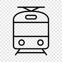 Straßenbahn, Trolley, Stadtbahn symbol