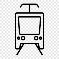 Tramway, Railway, Railway system, Tramway systems icon svg