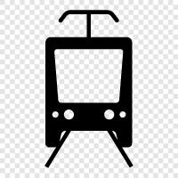 tramway, streetcar, rail, railway icon svg