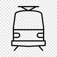 Tramway, tramway system, trams, streetcar icon svg