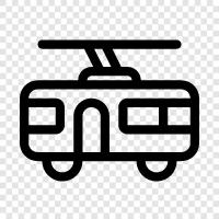 Straßenbahn, Bahn, Stadtbahn symbol