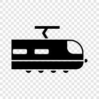 tramway, light rail, streetcar, urban rail icon svg