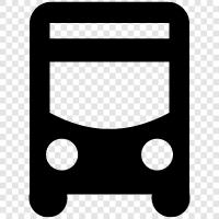 transport, coach, bus stop, routes icon svg