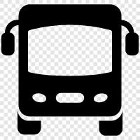 Transport, Buslinie, Busfahrplan, Busservice symbol