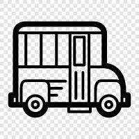 Transportation, Road, School, Children icon svg