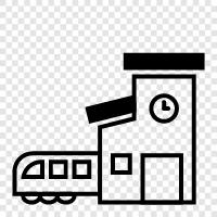 transportation, train, railway, station icon svg