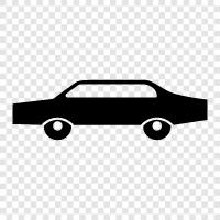 transportation, sedan, party bus, luxury car icon svg