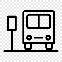 Transport, Haltestelle, Terminal, Bus symbol