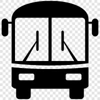 Transport, Bushaltestelle, Buslinie, Bussystem symbol