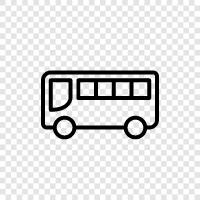 transport, reise, bus, bushaltestelle symbol