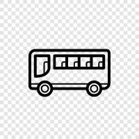 transport, öffentliche Verkehrsmittel, Pendlerbus, Shuttlebus symbol