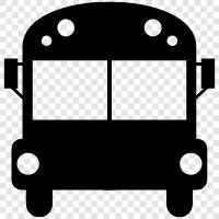 Transport, Fahrt, Bus symbol