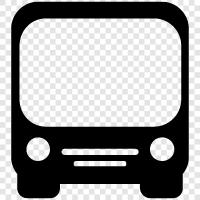 Transport, Fahrt, Bushaltestelle, Buslinie symbol