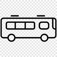 transportation, bus stop, bus route, bus company icon svg