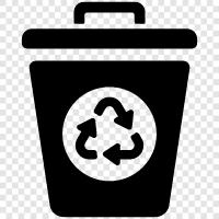 Mülleimer, Mülleimer zum Recycling, Recycling symbol