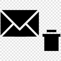 trash can for email, email trash can for, email trash can icon svg