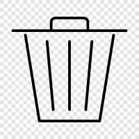 Trash Can, Rubbish Can, Garbage Can, Recycling Bin icon svg