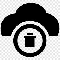 Mülleimer, Papierkorb, Cloud Mülleimer symbol