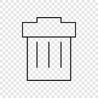 trash, rubbish, garbage truck, garbage can icon svg