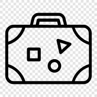 travel luggage, carry on bag, travelling bag, backpack icon svg