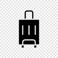 travel luggage, suitcases, backpacks, duffel bags icon svg