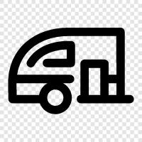 travel, van, camping, recreational vehicle icon svg