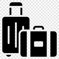 travel, suitcases, bags, carryon icon svg