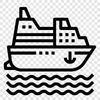 travel, vacation, cruise ship, cruises icon svg