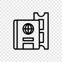 travel, visa, passport icon svg