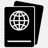 travel, visa, passport renewal, passport application icon svg