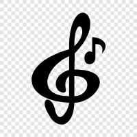 treble clef, treble clef chord icon svg