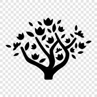 tree, blossom, flowers, garden icon svg