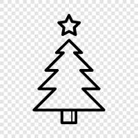 tree, Christmas, decorations, ornaments icon svg