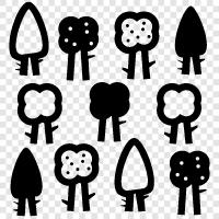 trees, furry animals, hidden animals, animals in the forest icon svg