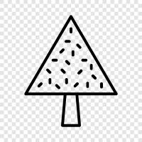 trees, needles, cones, bark icon svg