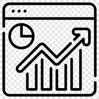 trend lines, price trend, moving average, Trend chart icon svg