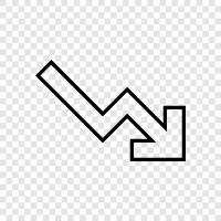 trending, down, down trending icon svg