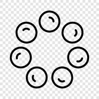 tricks, juggling balls, juggling clubs, juggling rings icon svg