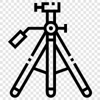 tripod stand, tripod head, tripod legs, tripod shoulder icon svg