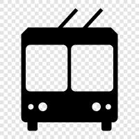 trolley car, trolley system, streetcar, transit icon svg