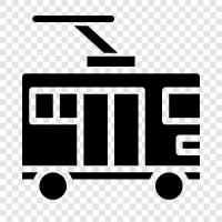 trolley, bus, streetcar, transit icon svg