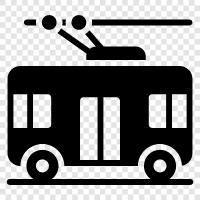 Trolleybus, Bus, Straßenbahn symbol