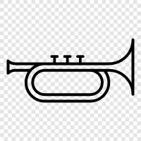 trombone, brass, euphonium, slide icon svg