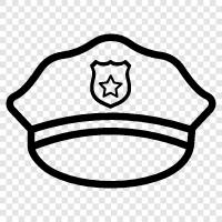 trooper hat, cop hat, uniform, police officer icon svg