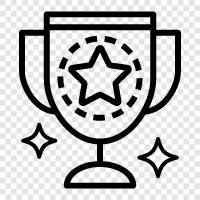 trophies, gold, silver, bronze icon svg