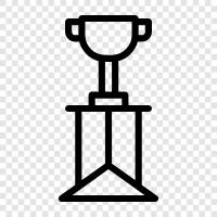 trophies, gold, silver, bronze icon svg