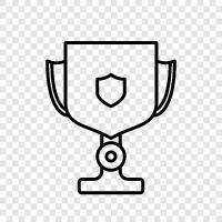 trophies, gold, silver, bronze icon svg