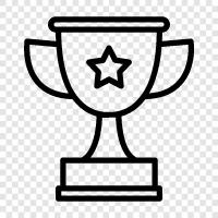 trophy, award, gold, silver icon svg