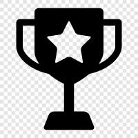 trophy, awards, star, award icon svg