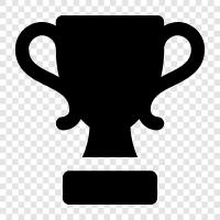 trophy room, trophy case, golden trophy, silver trophy icon svg